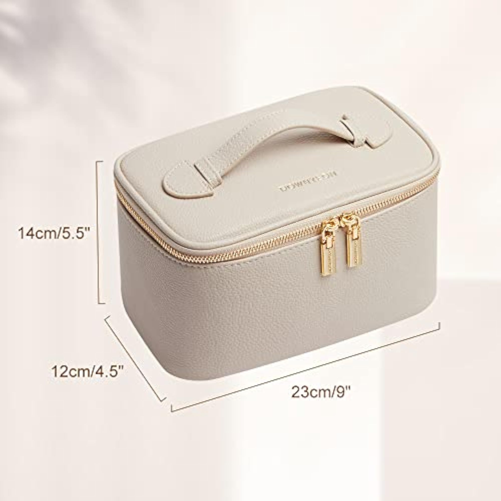 ROWNYEON Portable Makeup Train Case for Women, White